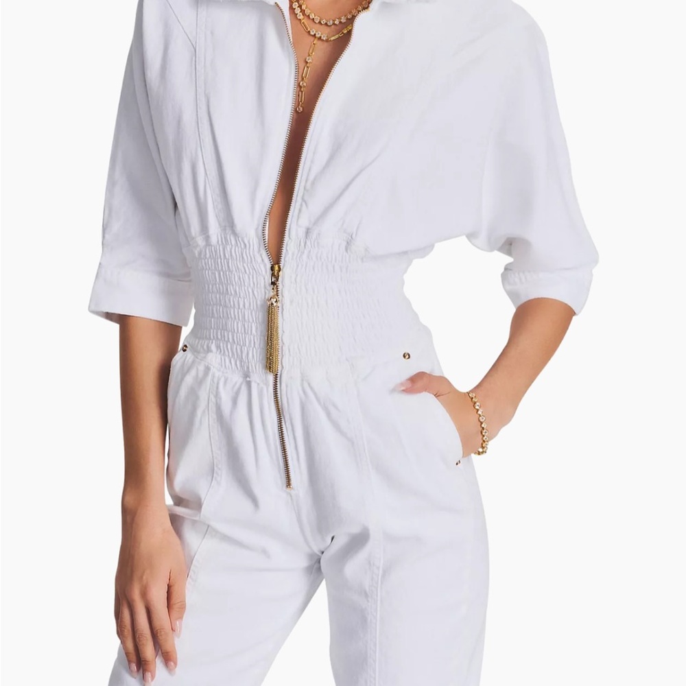 Retrofete NWT Ellis Jumpsuit in white